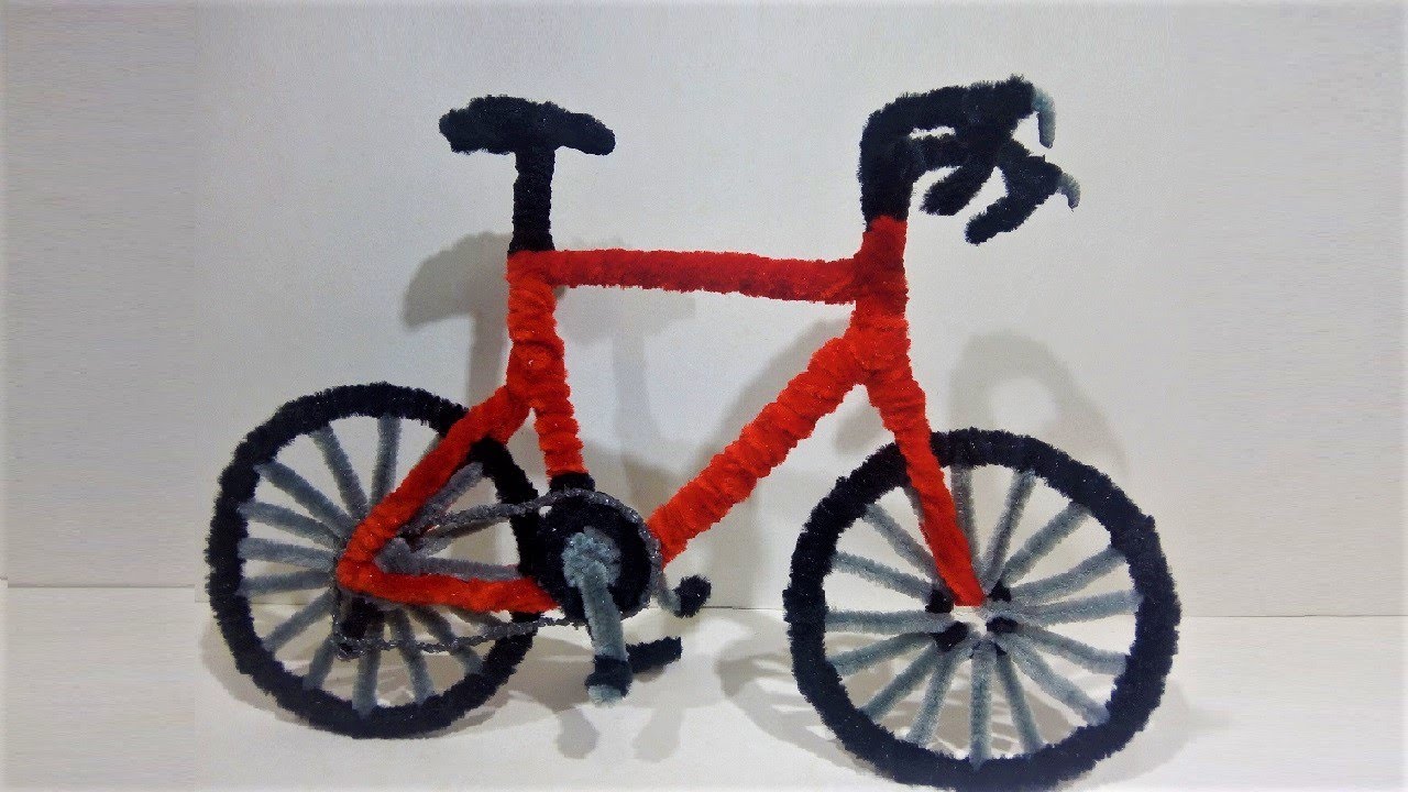 Bicicleta con limpiapipas  tutorial paso a paso/pipecleaners