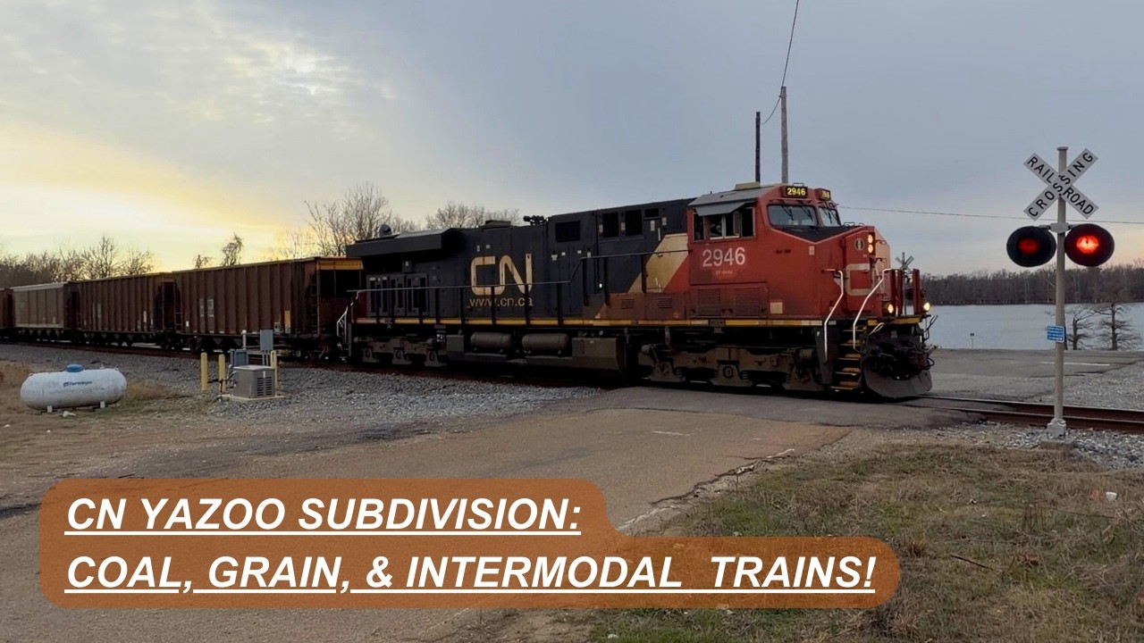 Winter Freight Trains in North Mississippi on the CN Yazoo Subdivision - Jan. 2026