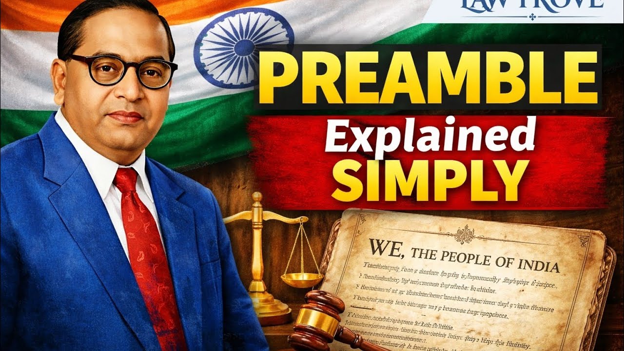 Preamble of the Indian Constitution Explained Simply | Law Students Must Know | LAW TROVE