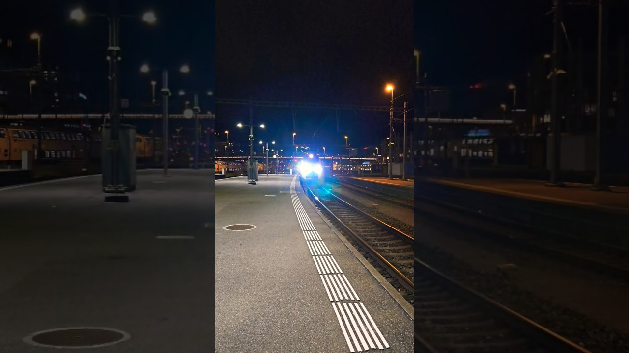 SBB Giruno arriving in Zurich with Headlight flash 
