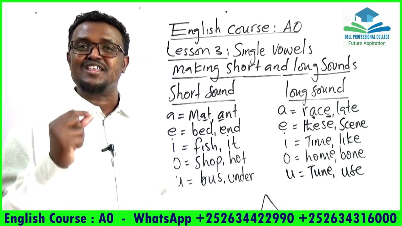 English Course_A0_Vowels making long and short sounds