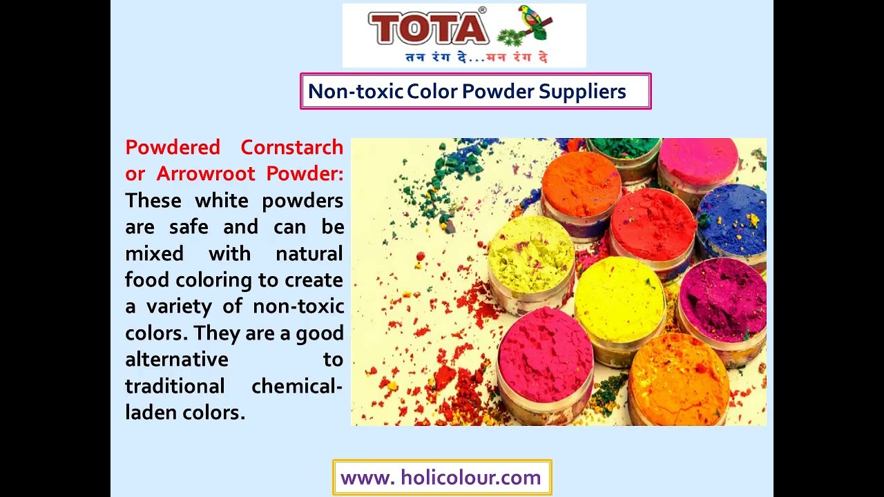 Non toxic holi colours  Natural and safe colors for Skin and hair