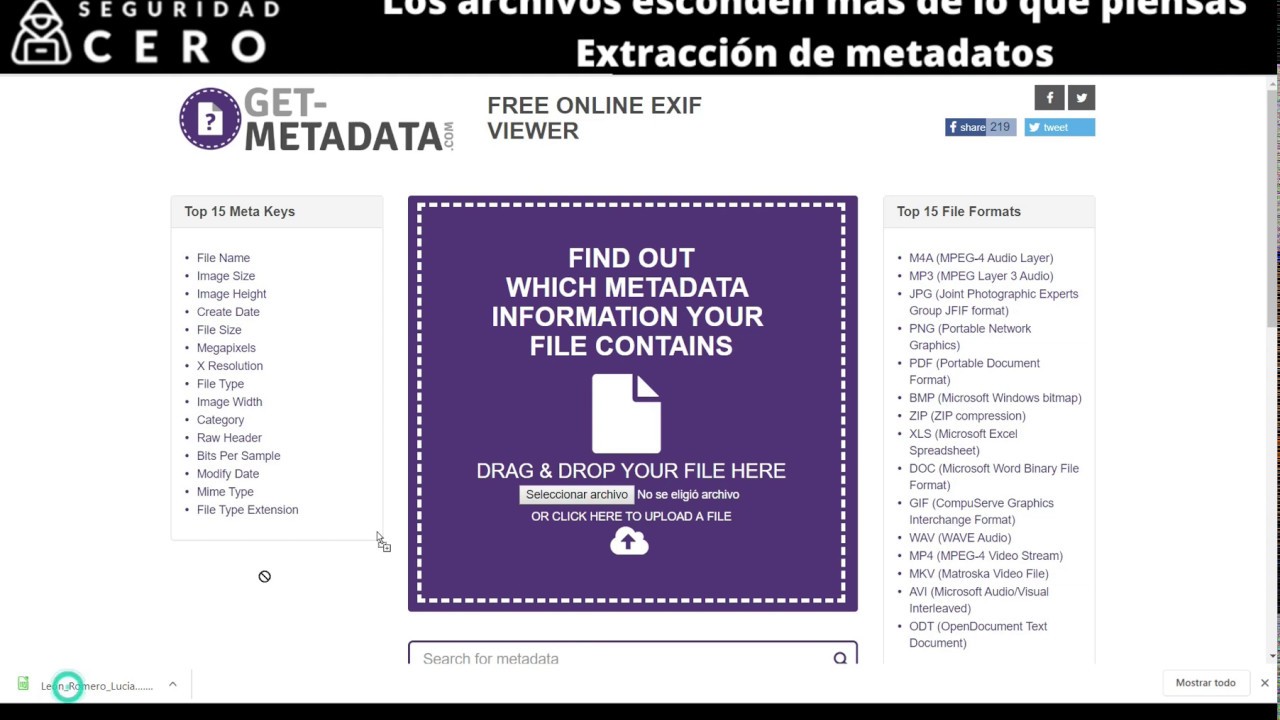 Metadata2go | Extracci&oacute;n y an&aacute;lisis de metadatos | Los archivos esconden m&aacute;s de lo que piensas