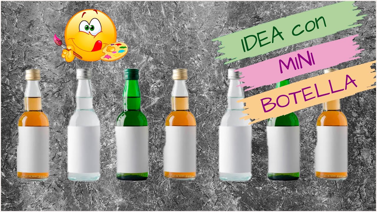 ✅Fabulosa IDEA reciclando MINI botellas con papel maché. 🎁