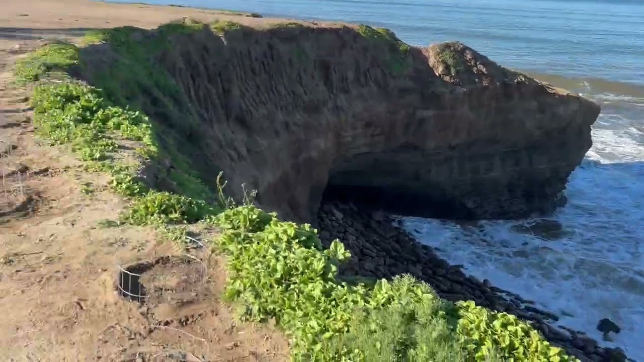 Sunset Cliffs, San Diego.  Includes the OB pier, La Jolla, and Mount Soledad.
