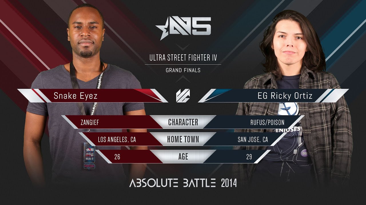 Absolute Battle 5 - USFIV - Snake Eyez vs EG Ricky Ortiz Grand Finals