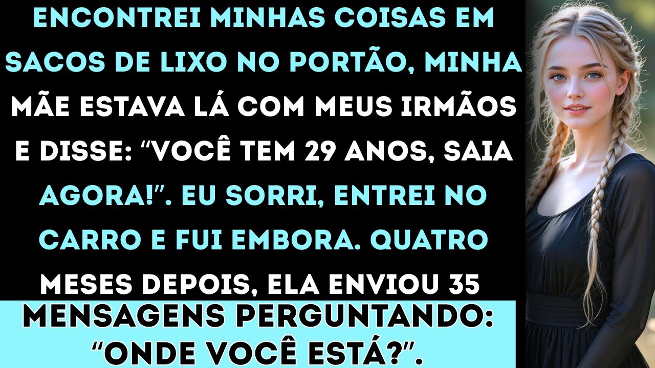 Voltei de uma viagem de negócios e encontrei minhas coisas em sacos de lixo no portão. Minha mãe est