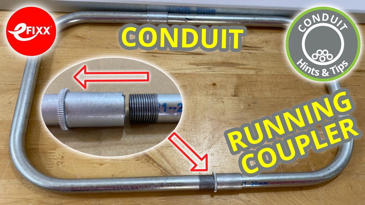 How to join metal conduit using a running coupler - Conduit installation skills