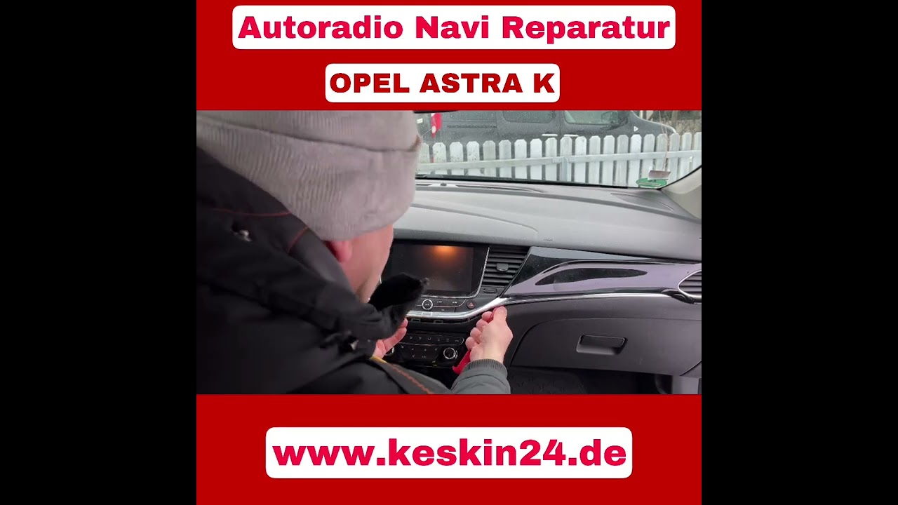 Opel Astra K Display Ausbau Demontieren intellilink Bedienteil