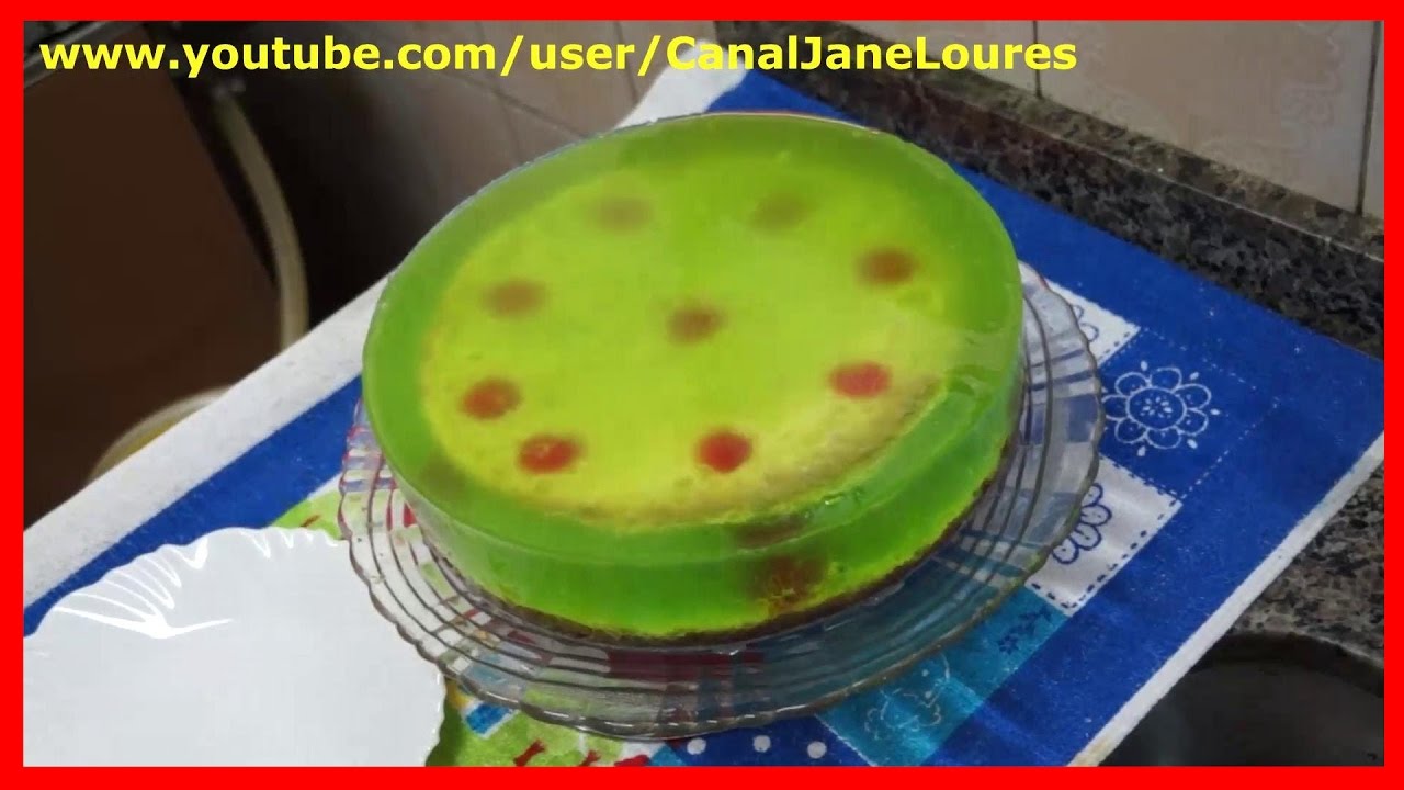 BOLO DE VIDRO(BOLO DENTRO DA GELATINA)