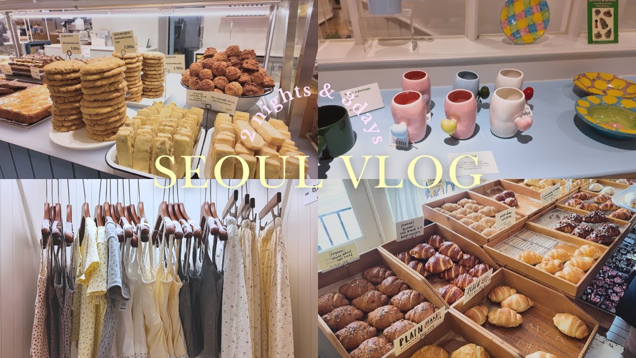 【Seoul vlog🇰🇷】食べ飲みまくりの2泊3日｜AIRTIST BAKERY🥐明洞、ホンデshopping🛍️NYUNYU✨漢江公園でピクニック🍙⛲️
