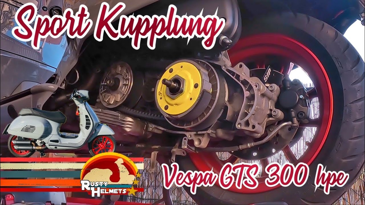 Sport Kuppplung Vespa GTS 300 hpe - mit Vergleich zu original