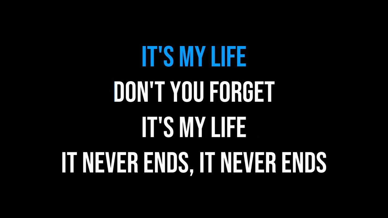 KaraoKe • It's My Life • Talk Talk • Original • Lower Key