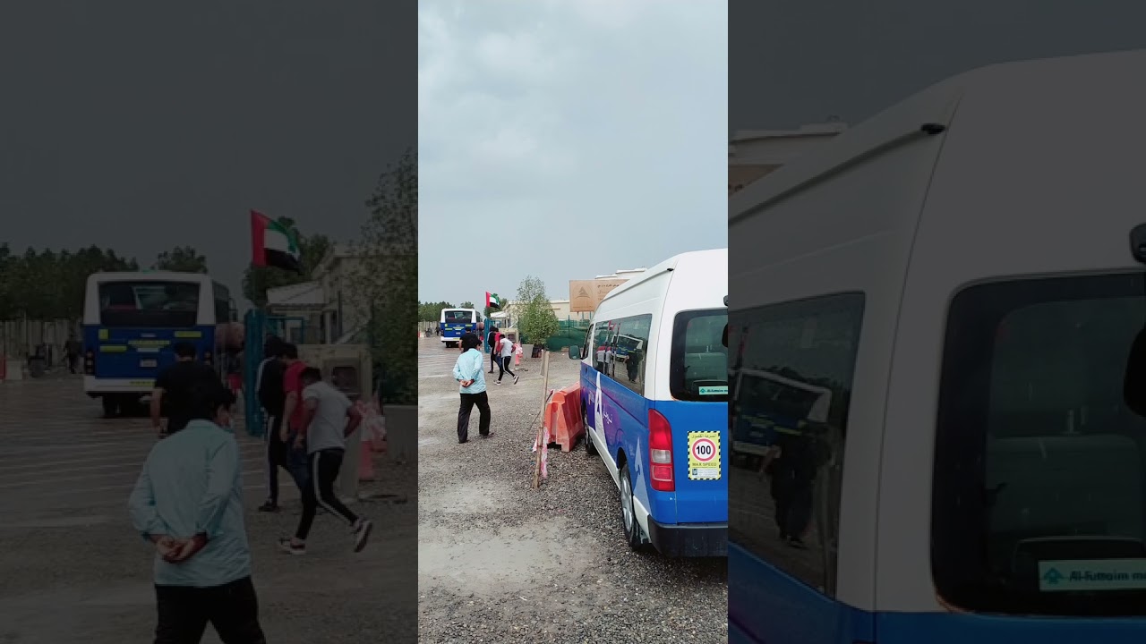 Trojan New Camp enjoy the rain In Dubai UAE
