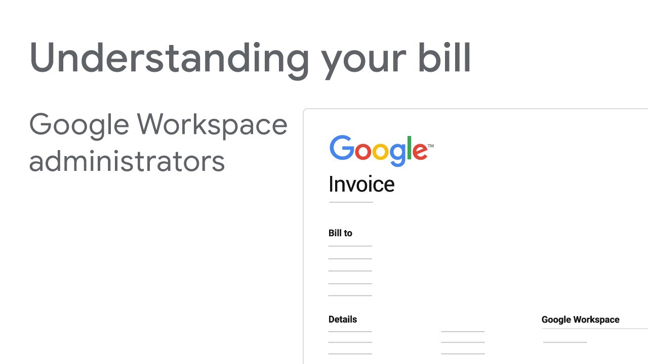 Understand your Google Workspace bill