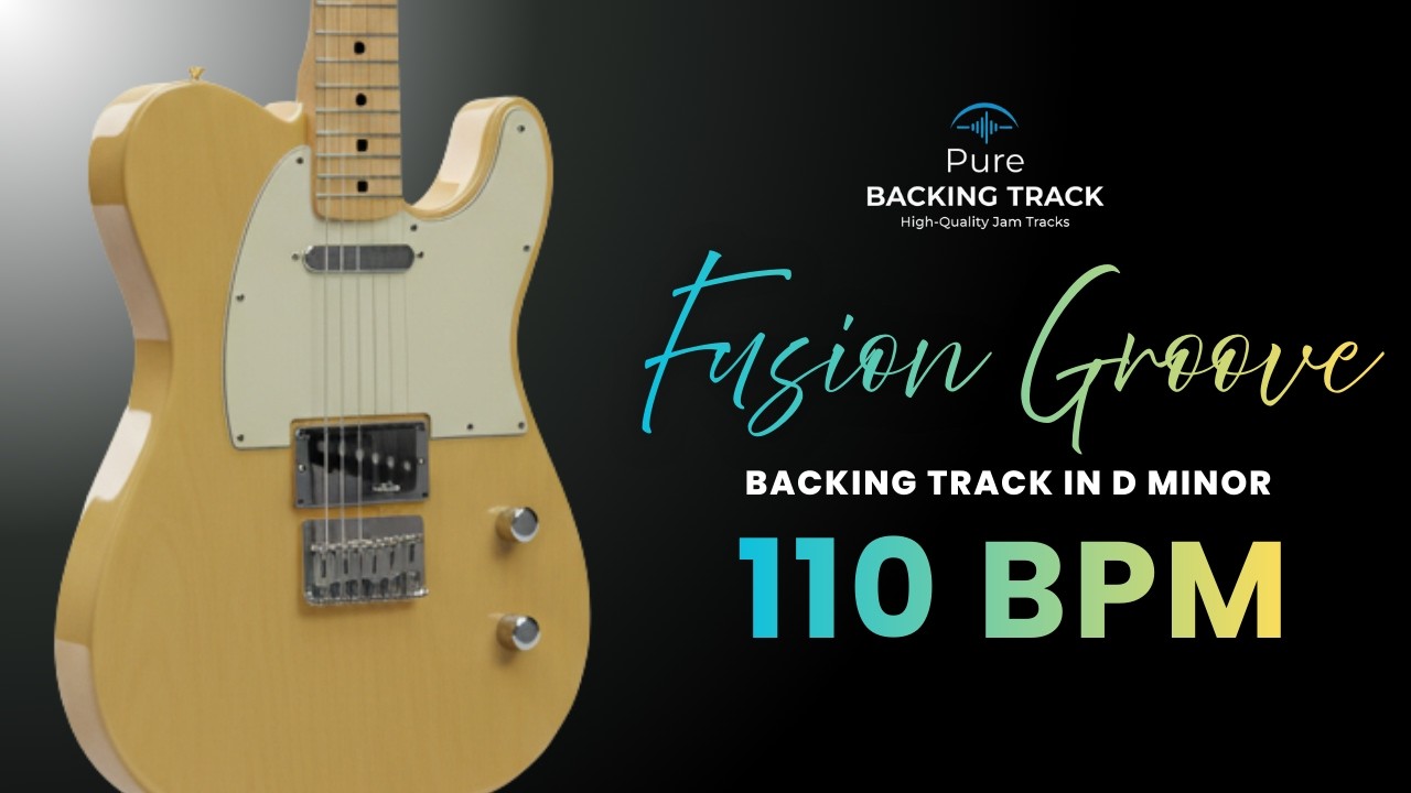Fusion Groove in D Minor 110 BPM Guitar Backingtrack