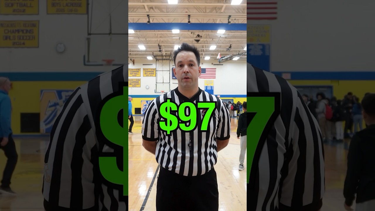 How much high school basketball referees get paid 💰 #basketball