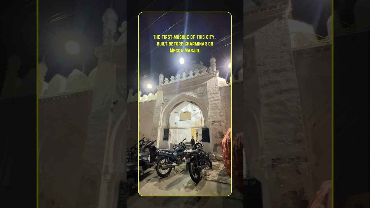 The first-ever mosque built in this region, standing long before Hyderabad existed. 🕌