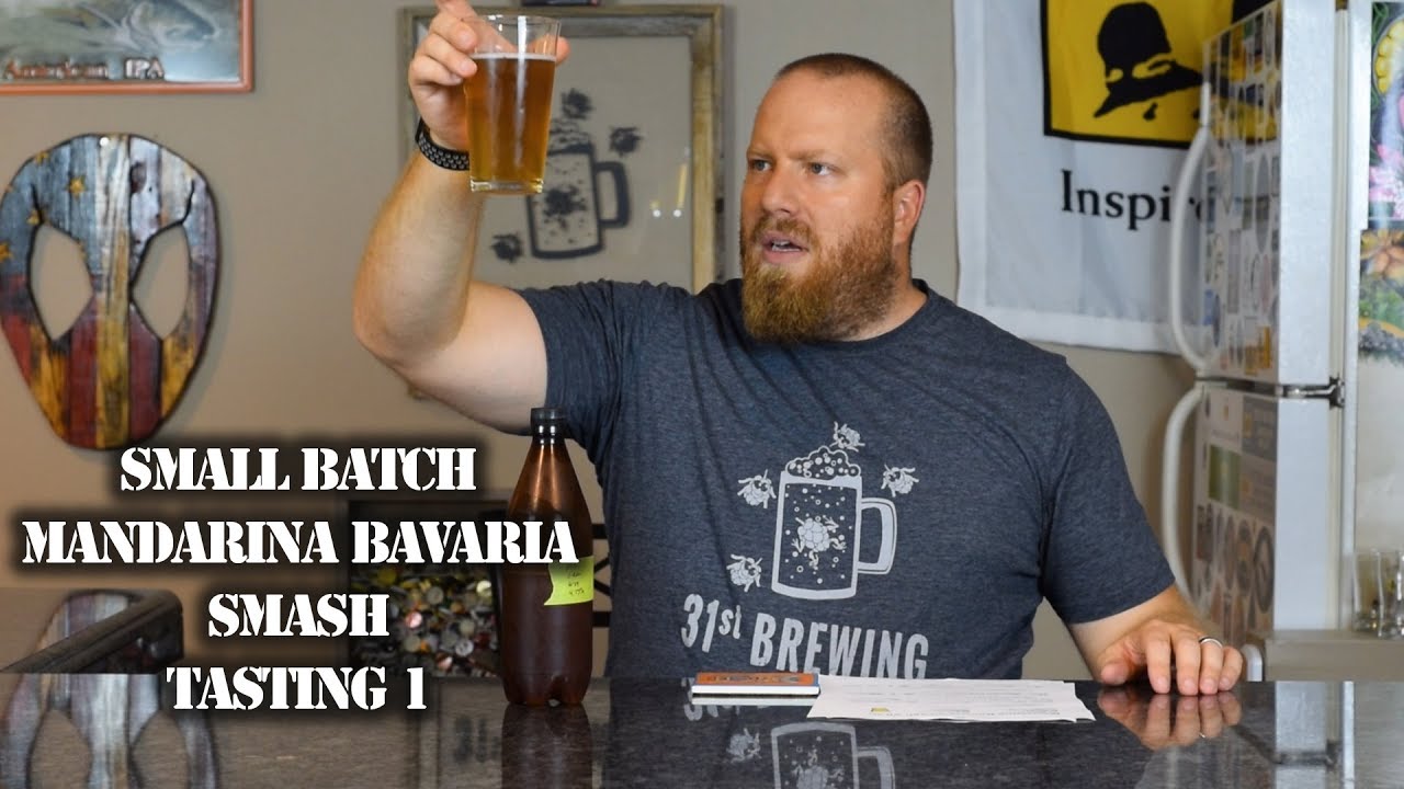 What do Mandarina Bavaria hops taste like? Small Batch Brewing SMaSH All Grain 2 Row Tasting 1