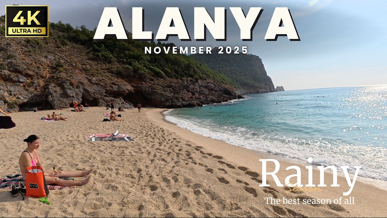 Alanya Cable Car, Cleopatra Beach and Damlatas Tour | Antalya Turkey | November 7, 2025 [4K HD]