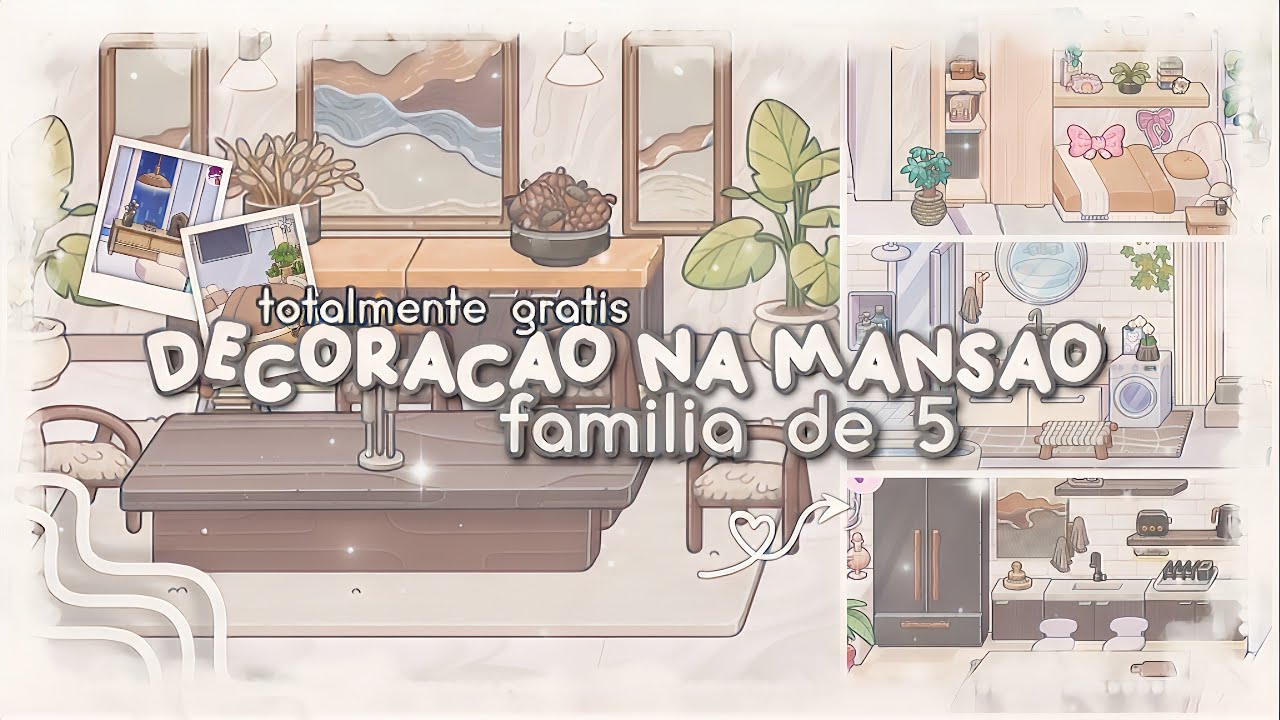 *⁠･⁠゜ﾟ Decoração grátis Mansão 🍂 família de 5 - aesthetic decor || PAZU Avatar World 