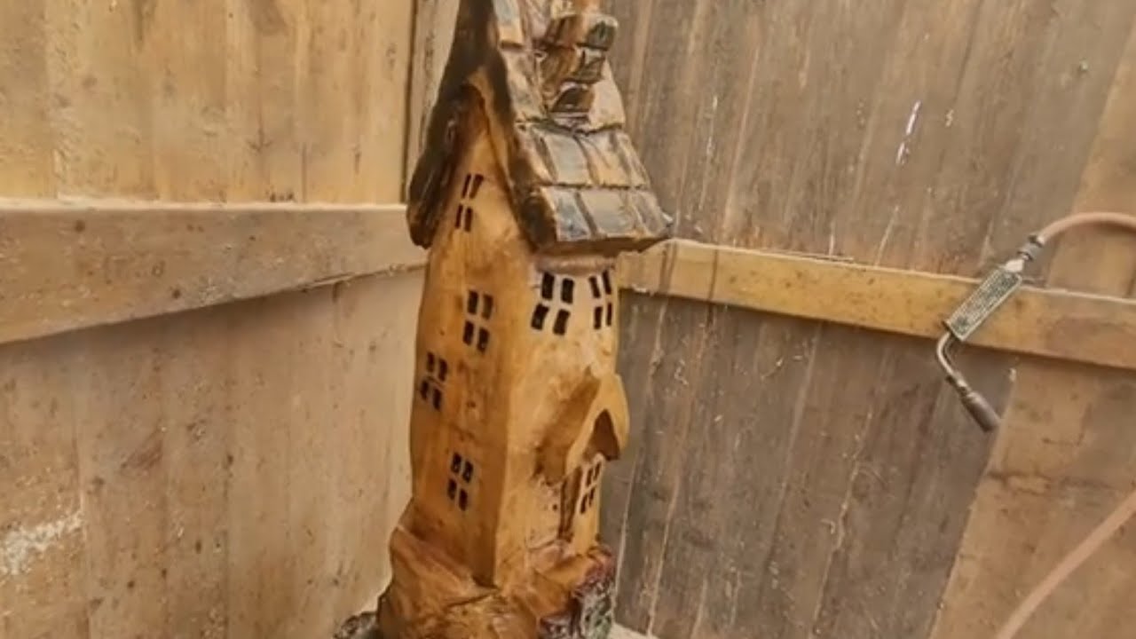 How To Chainsaw Carve a Fairy House
