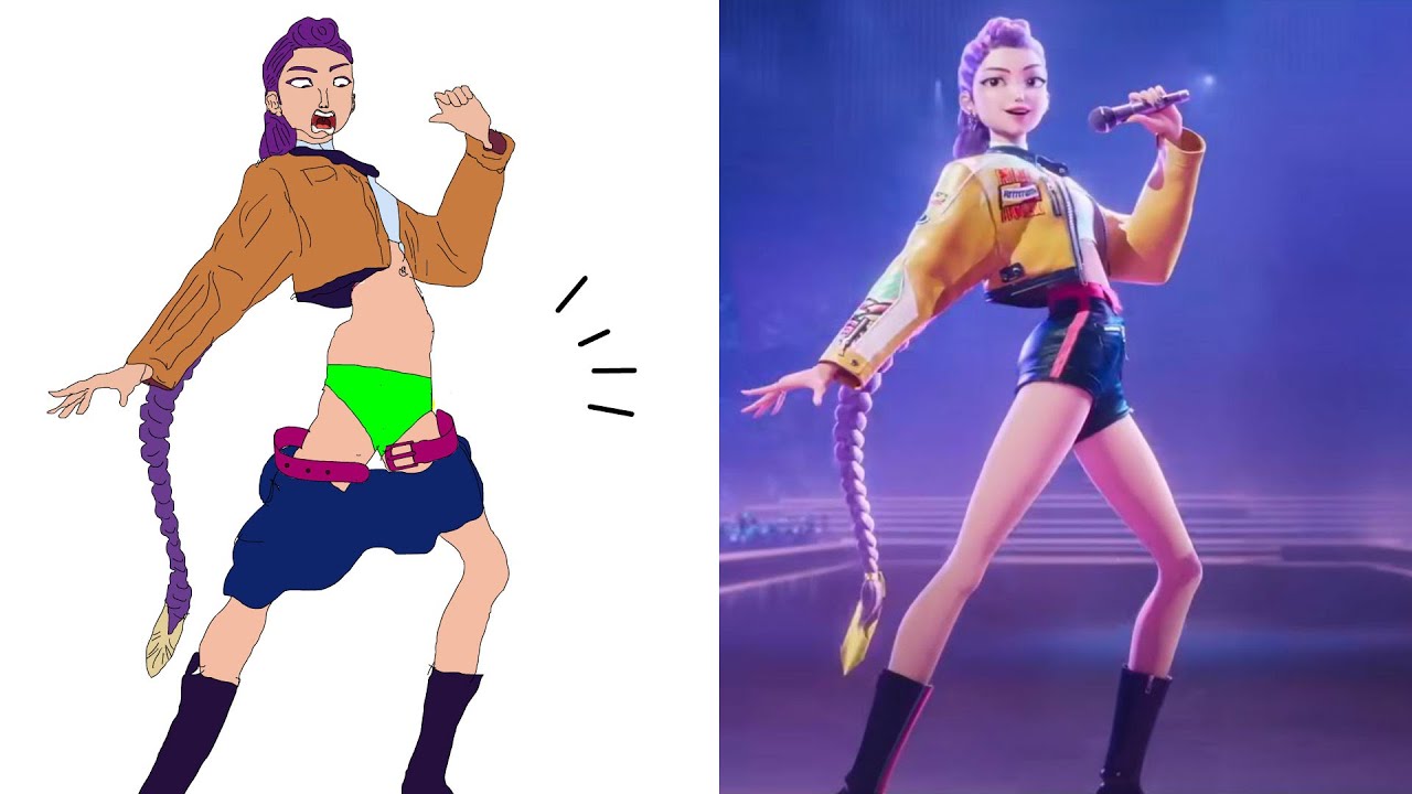How It's Done Kpop Demon Hunters | Sony Animation | Drawing meme | Funny Video | 2d