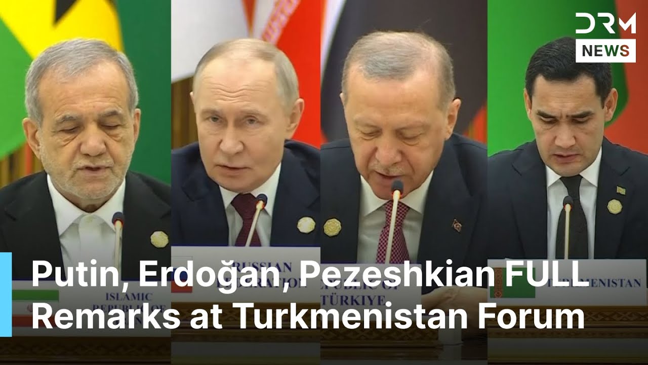 FULL SPEECHES: Putin, Erdoğan, Pezeshkian & Berdimuhamedov Powerful Remarks at Turkmenistan | AC1B