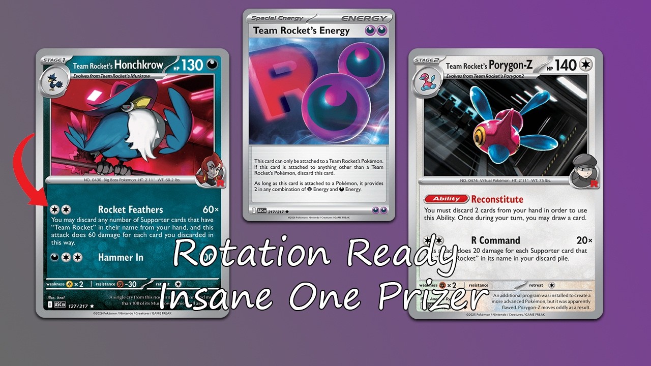 Insane One Prizer ! | Team Rocket's Honchkrow Pokémon TCG Live