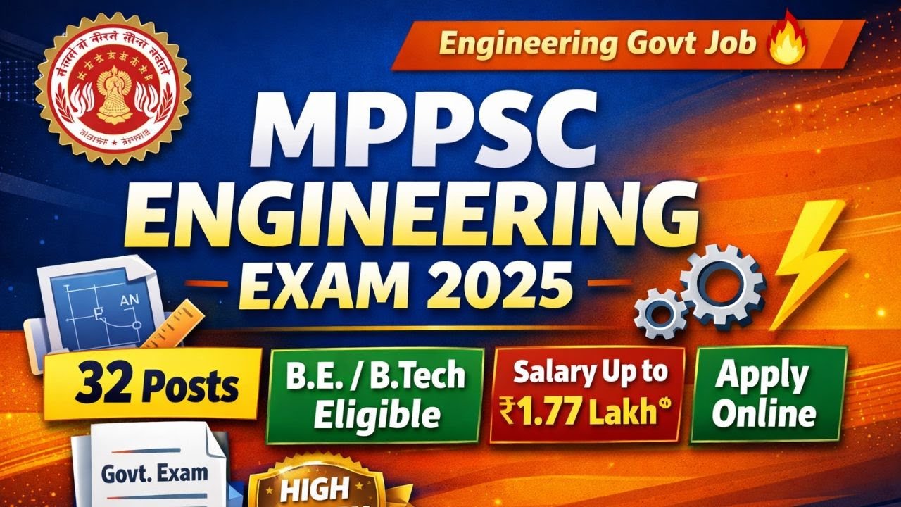 🔥 MPPSC Engineering 21 Posts | Apply Before 19 Feb | ₹56K-1.77L #governmentjobs
