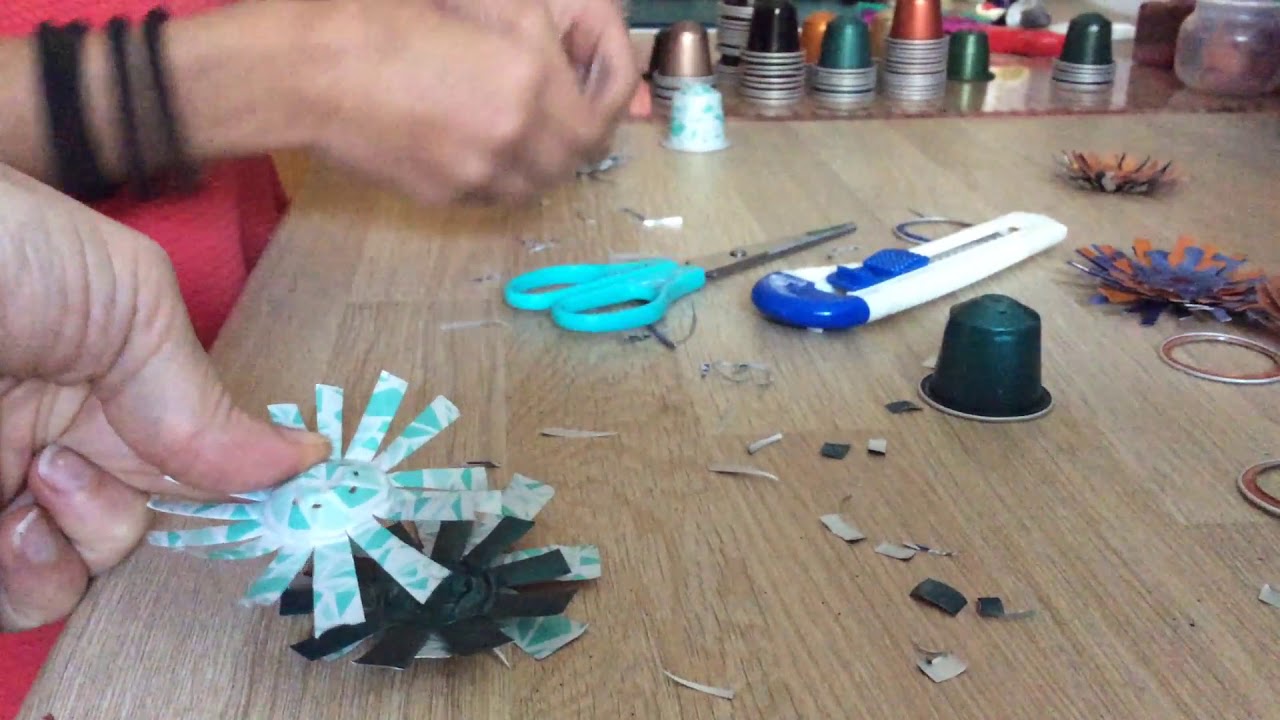tuto fabrication fleurs Nespresso