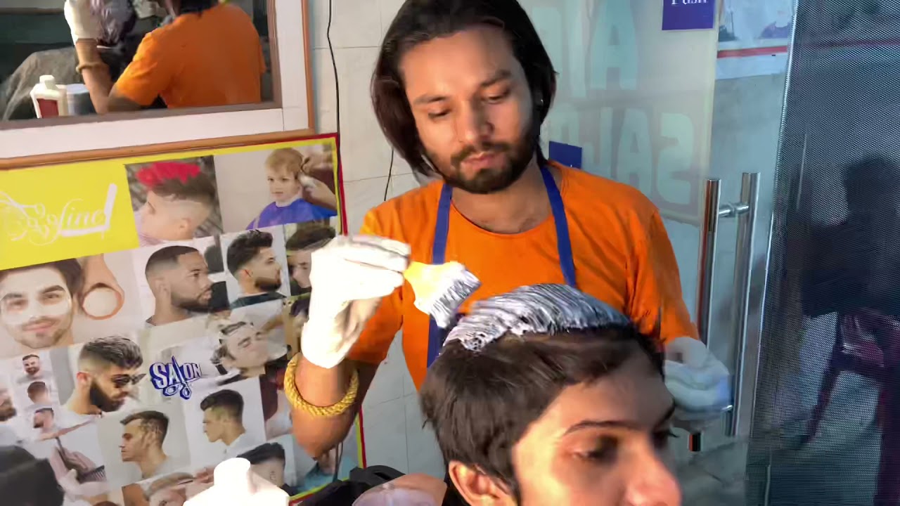 Latest hair dresser || Noor best budget hair keratin and Grey colour || in Mumbai