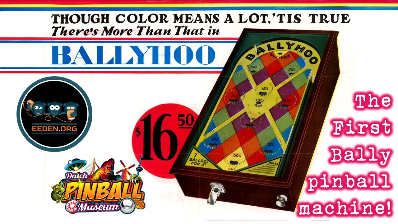 Pinball History | First Bally Pinball ever! Gameplay of a 1932 Ballyhoo
