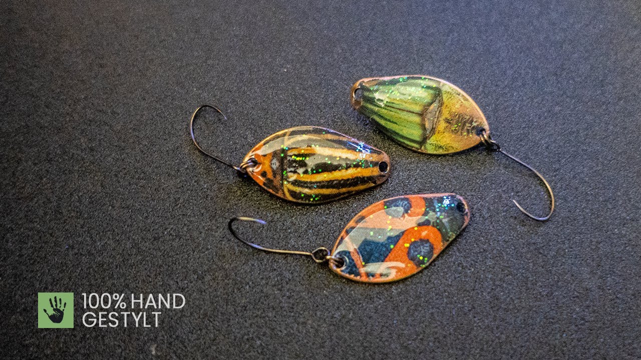 Neue Forellenblinker & Spoons - Fischers Gold Unikate im K&auml;fer Design