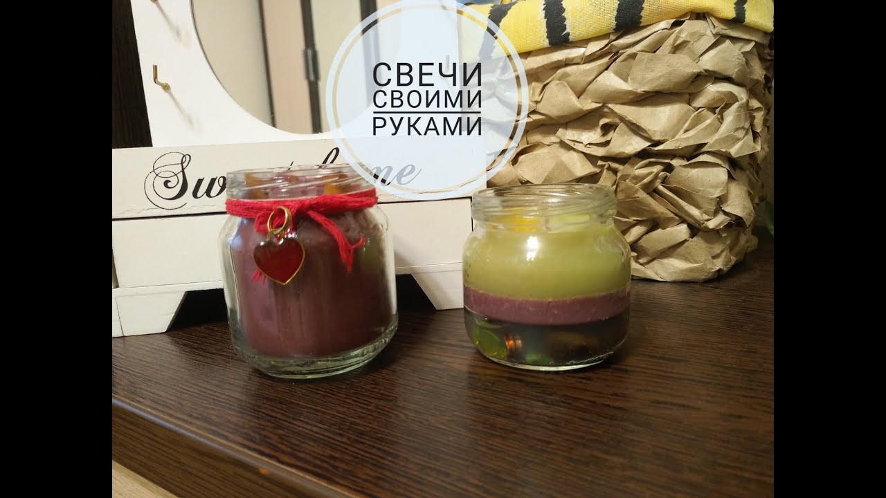 Свечи из остатков воска/НЕОБЫЧНАЯ свеча с водой/2 варианта свечей своими руками/Candle in water
