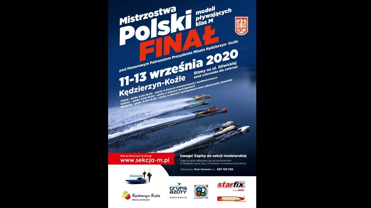 Stream z wyścig&oacute;w - sobota. Mistrzostwa Polski Modeli Klas M. Kędzierzyn-Koźle 11-13.09.2020.