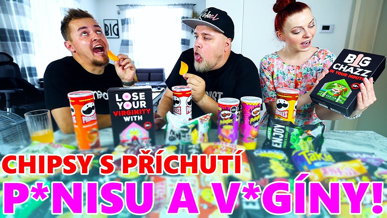 CHIPSY S PŘÍCHUTÍ P*NISU NEBO V*GÍNY - OCHUTNÁVÁME NEJDIVNĚJŠÍ PŘÍCHUTĚ CHIPSŮ