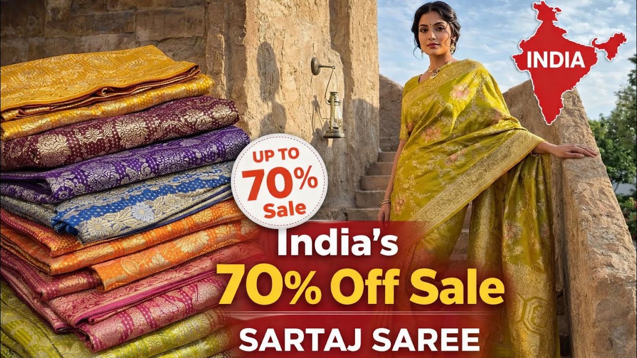 Banarasi Rassian Silk Saree 70% Off | Banarasi Silk Saree Factory | Sartaj Saree Varanasi 