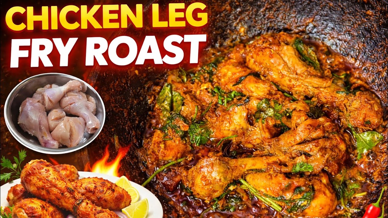 Chicken leg roast fry #yammy#food #telugu #viralvideo #cookingfood #chicken 