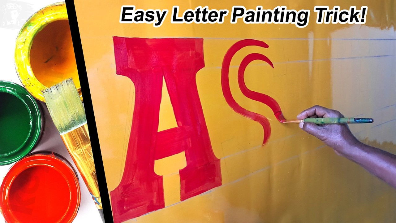 Amazing Hand Letter Sign Painting 🎨 | Traditional Shop Sign Writing Process | Key of arts