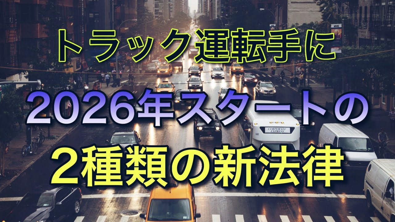 トラック運転手に2026年からスタートする２種類の新法律