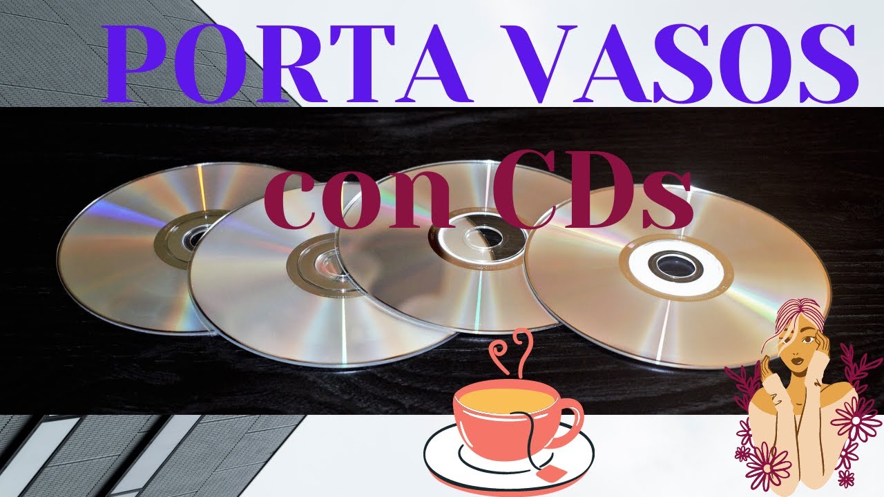 Porta Vasos Con Cd super Fáciles de hacer y hermosos
