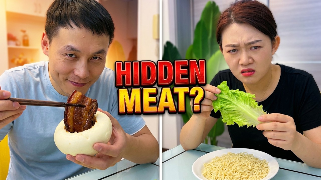 Eating Extravaganza: Husband vs. Wife in a Rib-tickling Food Fight! 🍔🌮 #laughs