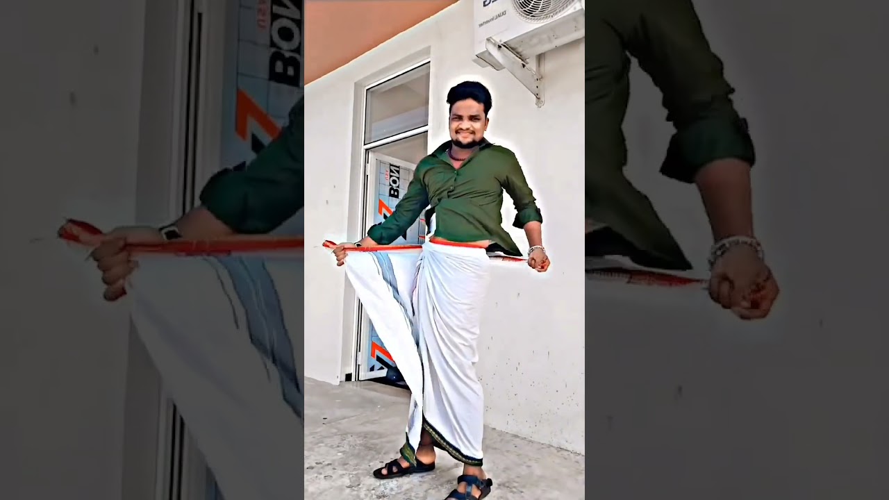How to wear dhoti in tamil style | तमिल स्टाइल में धोती कैसे बाँधे | how  wear lungi in tamil style