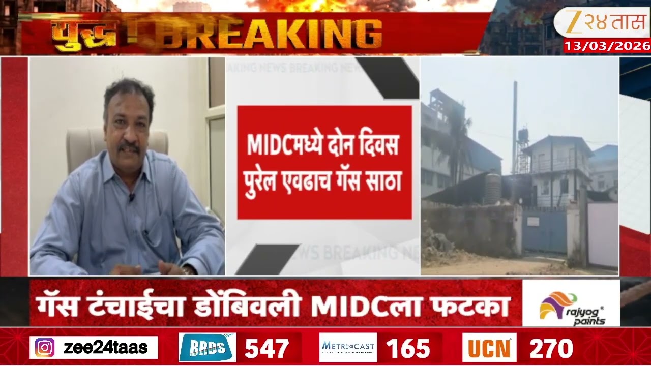 Dombivli MIDC Impact Gas Shortage | गॅस टंचाईचा डोंबिवली MIDCला फटका; कंपन्या बंद कराव्या लागणार