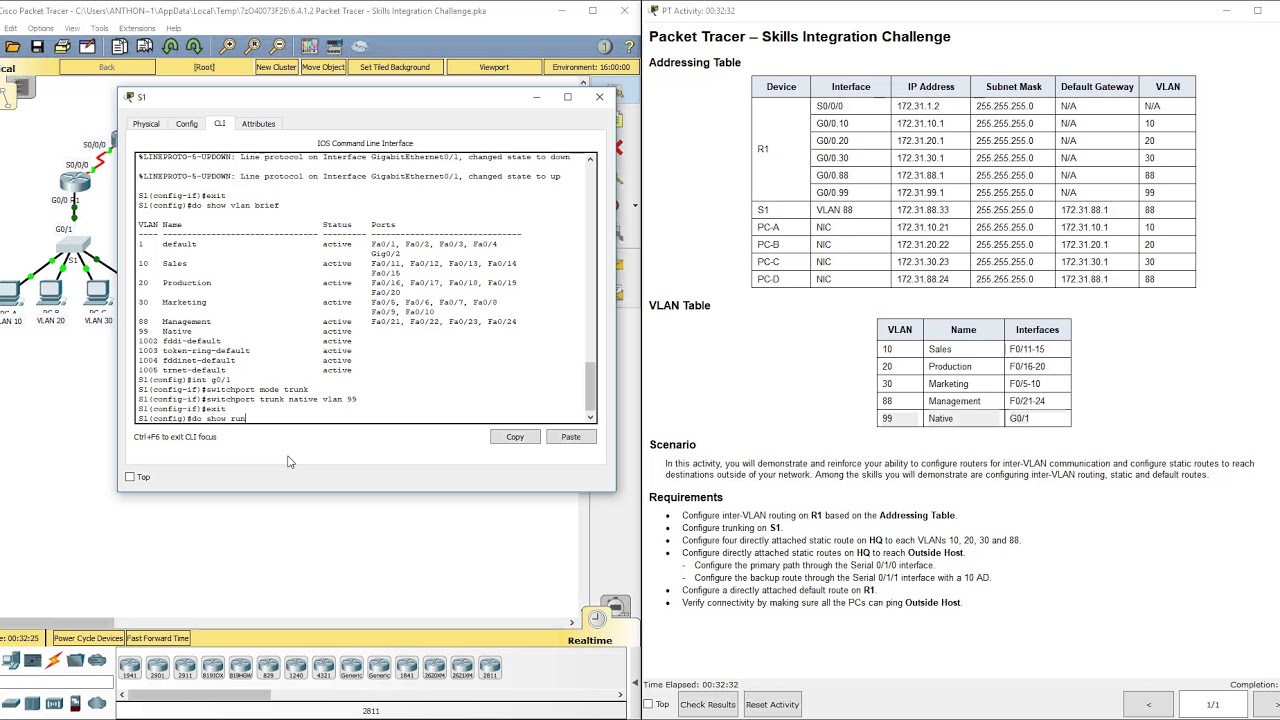 PKT 6.4.1.2 - Skills Integration Challenge