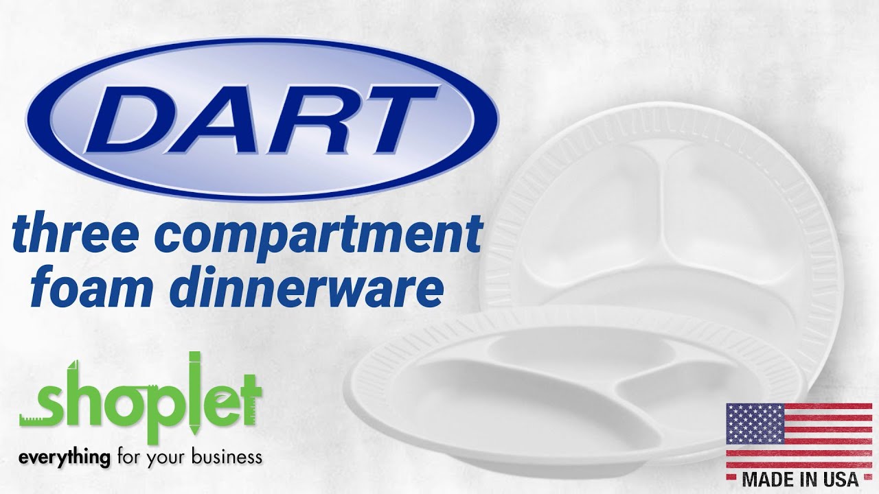 Dart Unlaminated Foam Compartment Plates