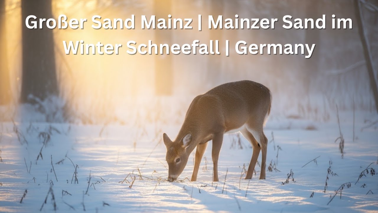 Großer Sand Mainz |Mainzer Sand im Winter |Schneefall | Germany