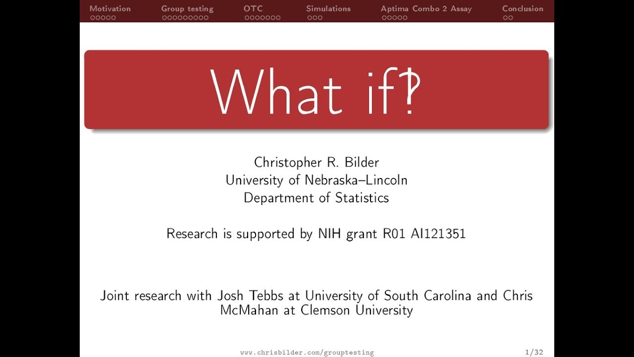 What if?! A seminar presented at the University of Nebraska-Lincoln