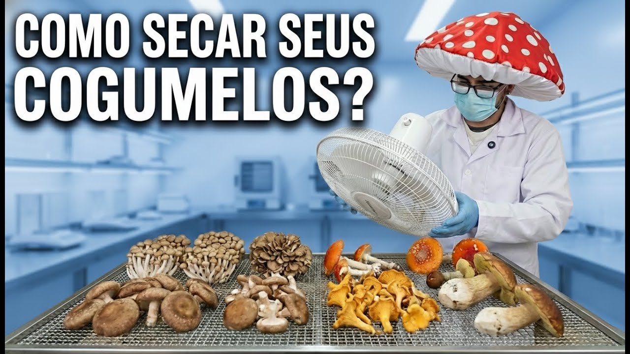 Como secar cogumelos? Desidratação de Cogumelos em Casa | Professor Cogumelo